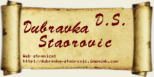 Dubravka Staorović vizit kartica